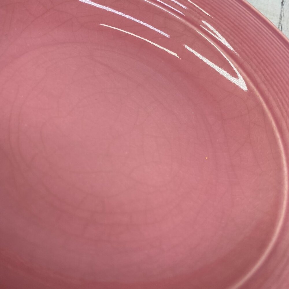 Nancy Calhoun DARK ROSE Japan Solid Color Smooth Stoneware Rim Soup Bowls Set 2 - Picture 11 of 15